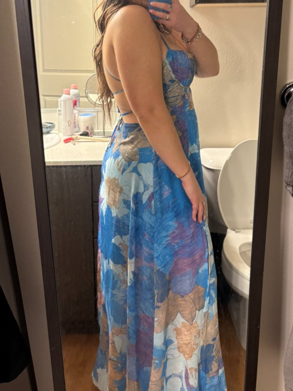 Rahima Maxi Dress - Blue Floral